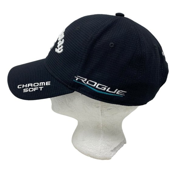 Callaway Golf Hat Rogue Odyssey Black Cap Adjustable Tour Authentic Chrome Soft - Picture 2 of 7